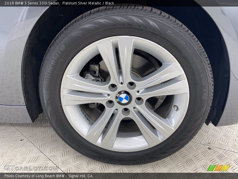 Platinum Silver Metallic / Black 2018 BMW 3 Series 330i Sedan