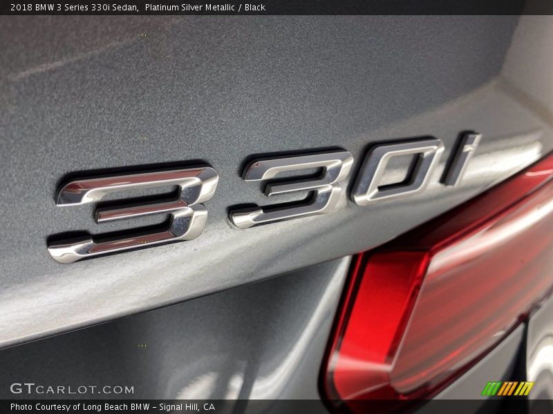 Platinum Silver Metallic / Black 2018 BMW 3 Series 330i Sedan