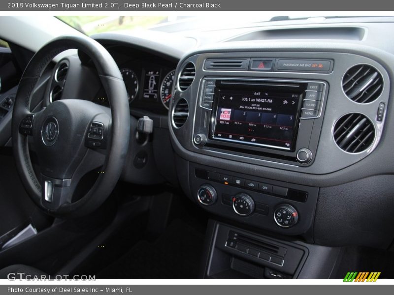 Deep Black Pearl / Charcoal Black 2018 Volkswagen Tiguan Limited 2.0T