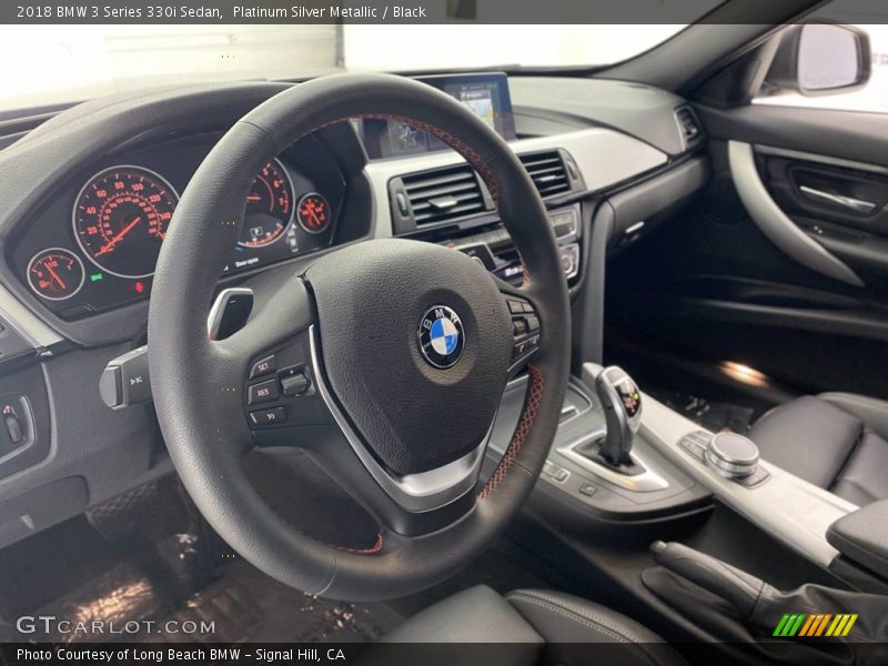 Platinum Silver Metallic / Black 2018 BMW 3 Series 330i Sedan