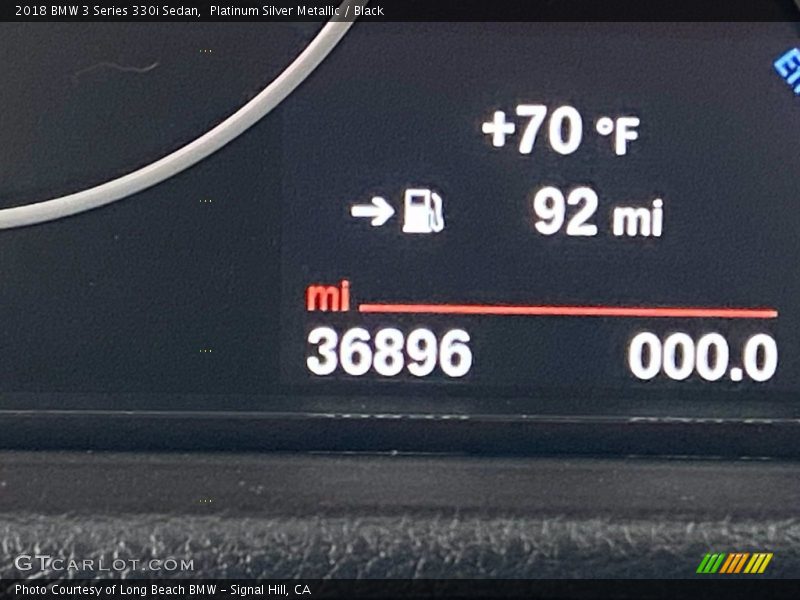 Platinum Silver Metallic / Black 2018 BMW 3 Series 330i Sedan