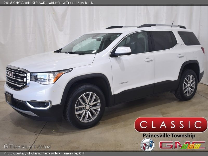 White Frost Tricoat / Jet Black 2018 GMC Acadia SLE AWD