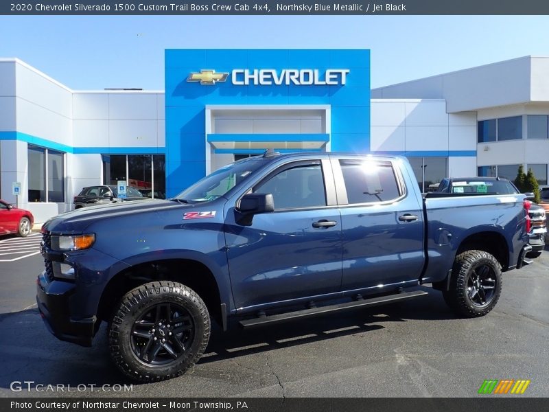 Northsky Blue Metallic / Jet Black 2020 Chevrolet Silverado 1500 Custom Trail Boss Crew Cab 4x4