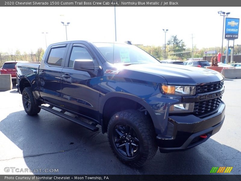 Northsky Blue Metallic / Jet Black 2020 Chevrolet Silverado 1500 Custom Trail Boss Crew Cab 4x4