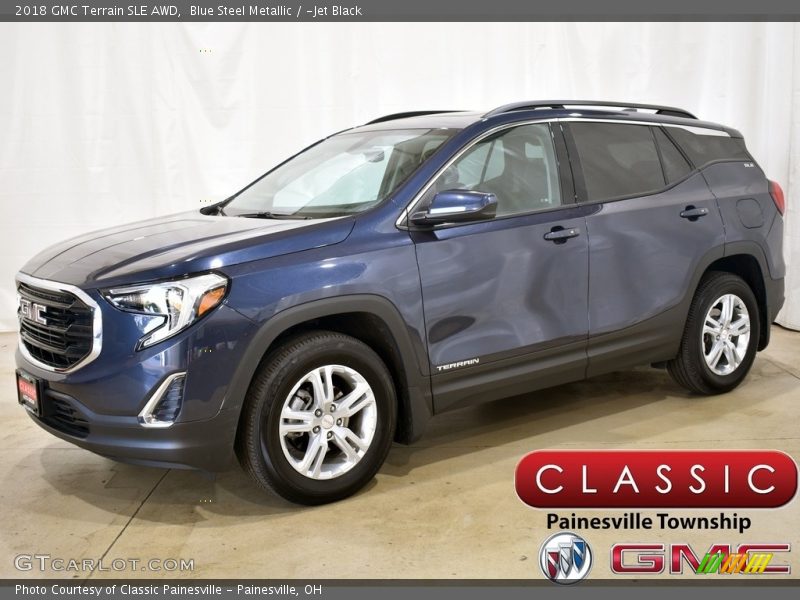 Blue Steel Metallic / ­Jet Black 2018 GMC Terrain SLE AWD