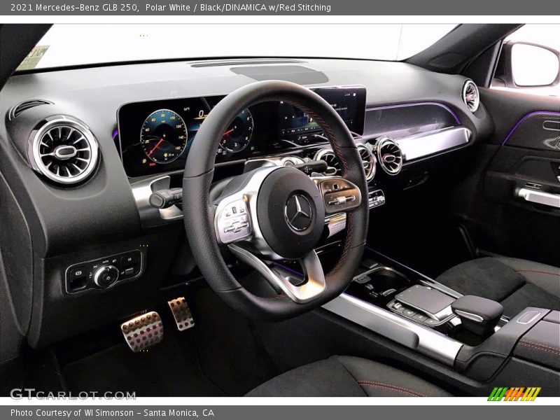 Polar White / Black/DINAMICA w/Red Stitching 2021 Mercedes-Benz GLB 250
