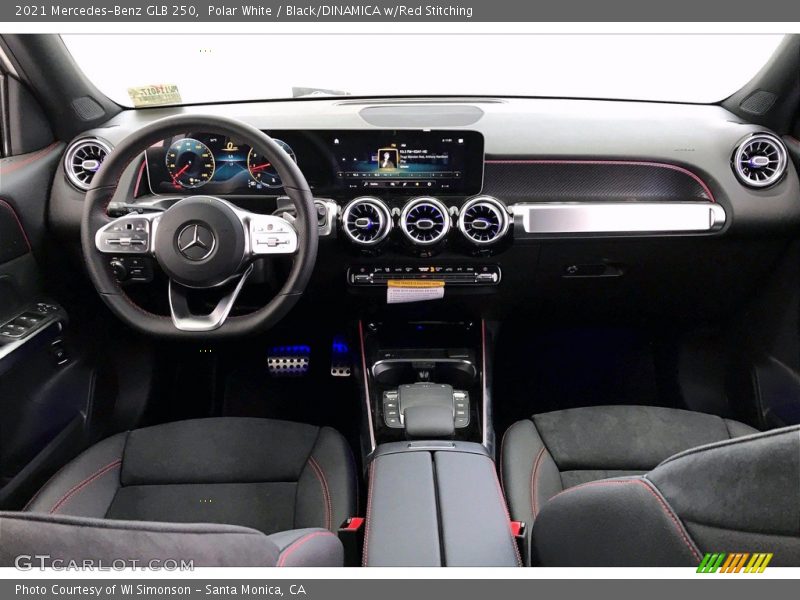 Polar White / Black/DINAMICA w/Red Stitching 2021 Mercedes-Benz GLB 250