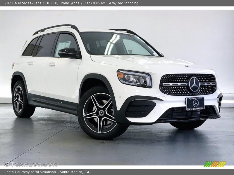 Polar White / Black/DINAMICA w/Red Stitching 2021 Mercedes-Benz GLB 250
