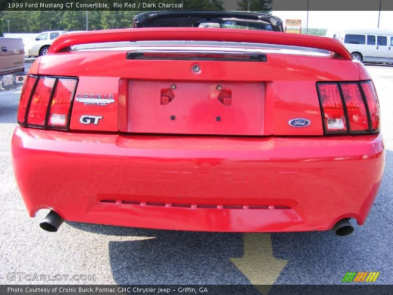 Rio Red / Dark Charcoal 1999 Ford Mustang GT Convertible