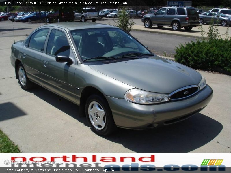 Spruce Green Metallic / Medium Dark Prairie Tan 1999 Ford Contour LX