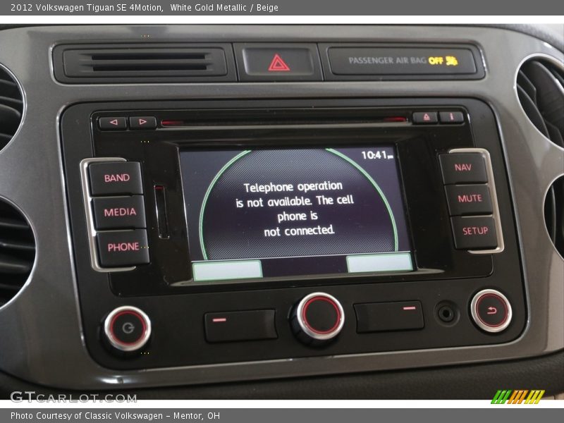 White Gold Metallic / Beige 2012 Volkswagen Tiguan SE 4Motion
