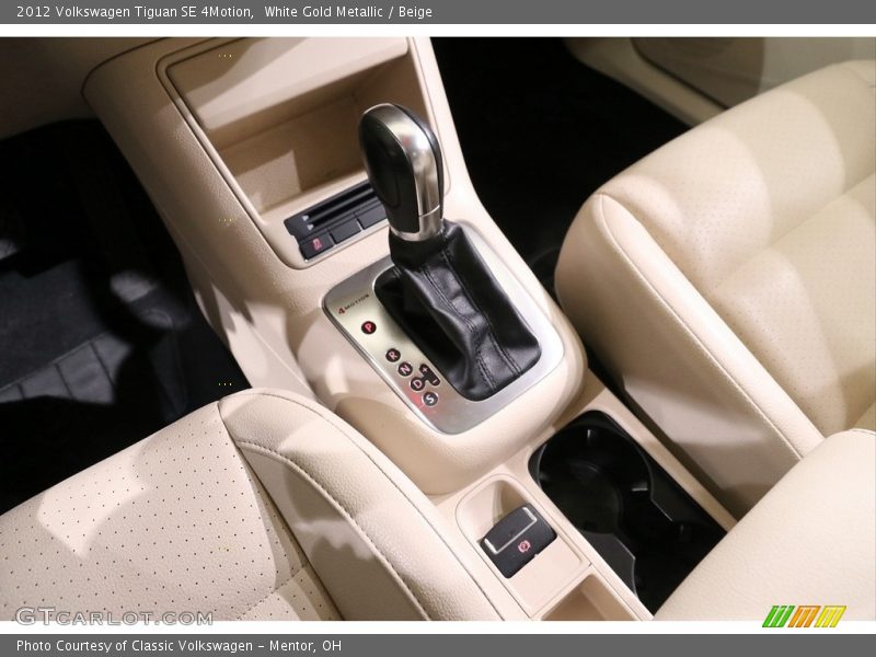 White Gold Metallic / Beige 2012 Volkswagen Tiguan SE 4Motion
