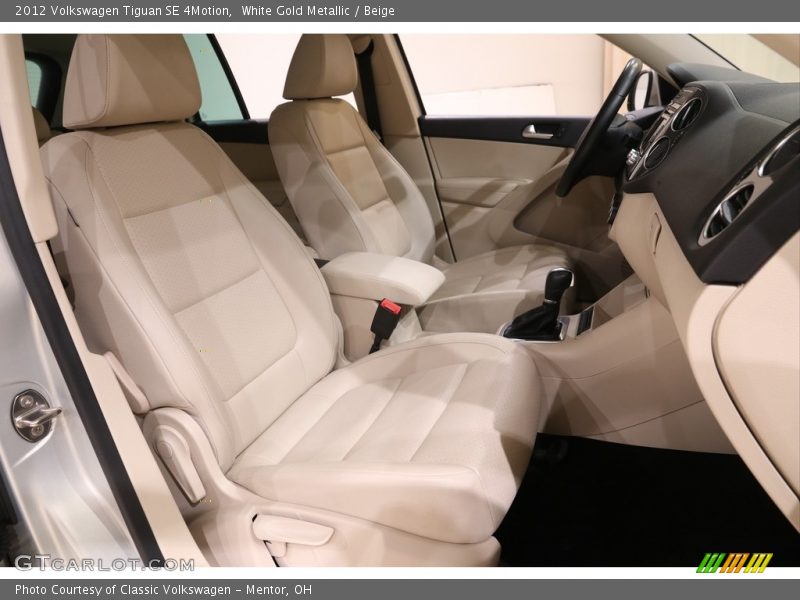 White Gold Metallic / Beige 2012 Volkswagen Tiguan SE 4Motion