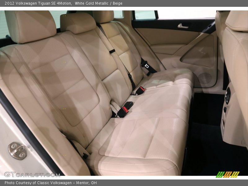 White Gold Metallic / Beige 2012 Volkswagen Tiguan SE 4Motion