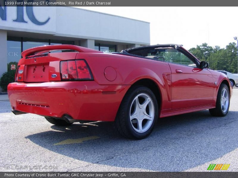 Rio Red / Dark Charcoal 1999 Ford Mustang GT Convertible