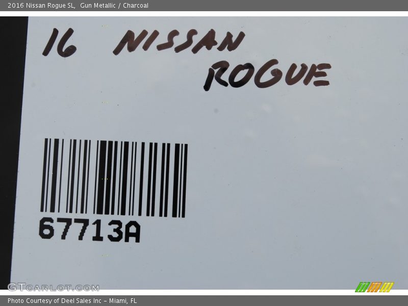 Gun Metallic / Charcoal 2016 Nissan Rogue SL