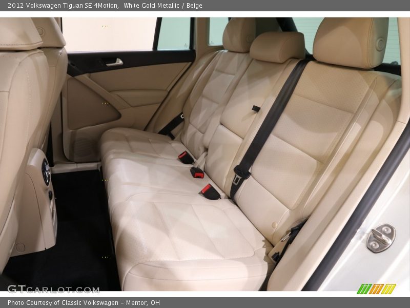 White Gold Metallic / Beige 2012 Volkswagen Tiguan SE 4Motion