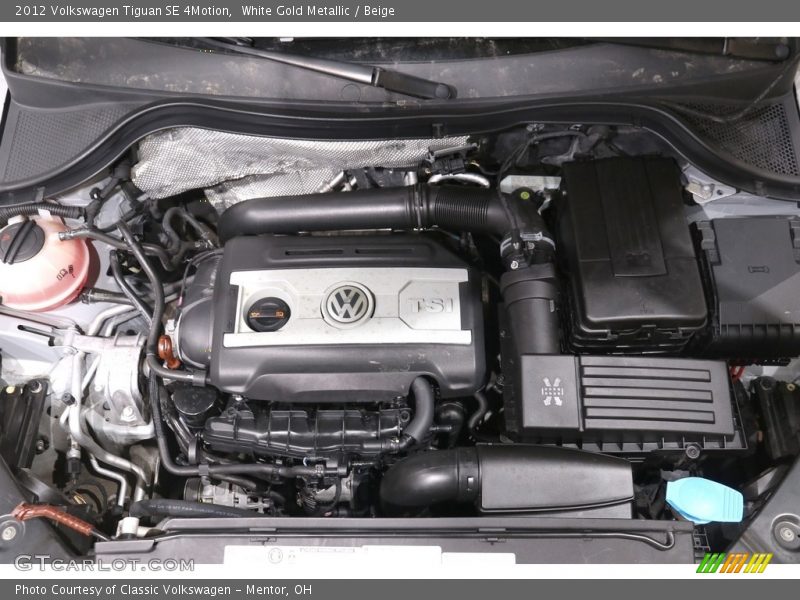 White Gold Metallic / Beige 2012 Volkswagen Tiguan SE 4Motion
