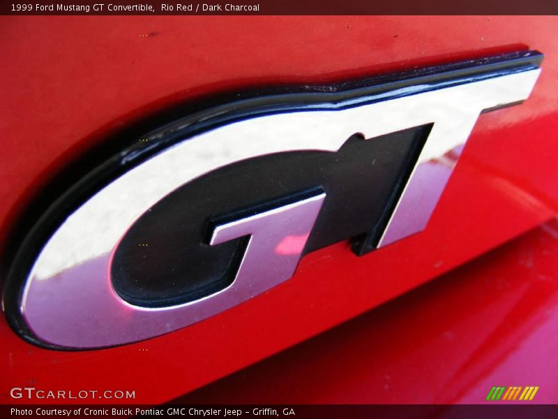 Rio Red / Dark Charcoal 1999 Ford Mustang GT Convertible