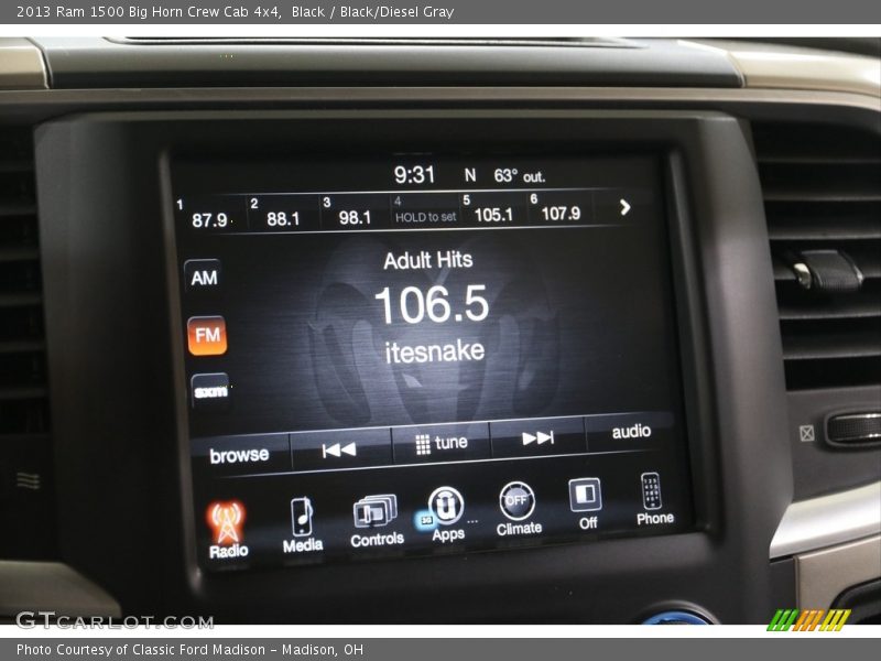 Black / Black/Diesel Gray 2013 Ram 1500 Big Horn Crew Cab 4x4