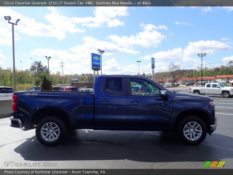 Northsky Blue Metallic / Jet Black 2019 Chevrolet Silverado 1500 LT Double Cab 4WD