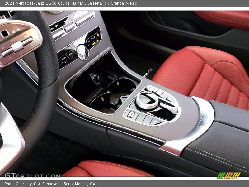 Lunar Blue Metallic / Cranberry Red 2021 Mercedes-Benz C 300 Coupe