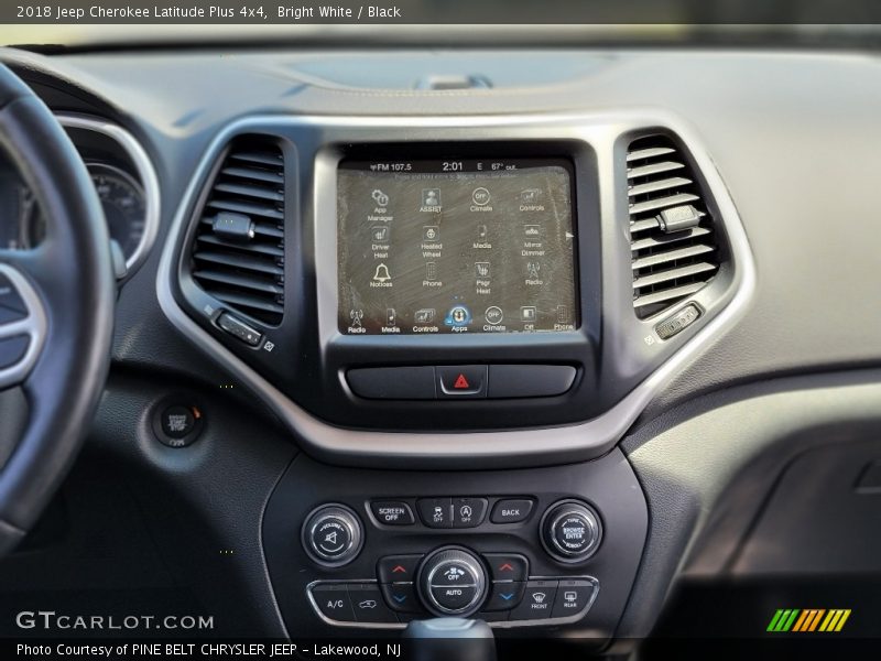 Bright White / Black 2018 Jeep Cherokee Latitude Plus 4x4