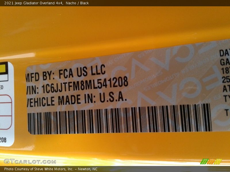 Nacho / Black 2021 Jeep Gladiator Overland 4x4