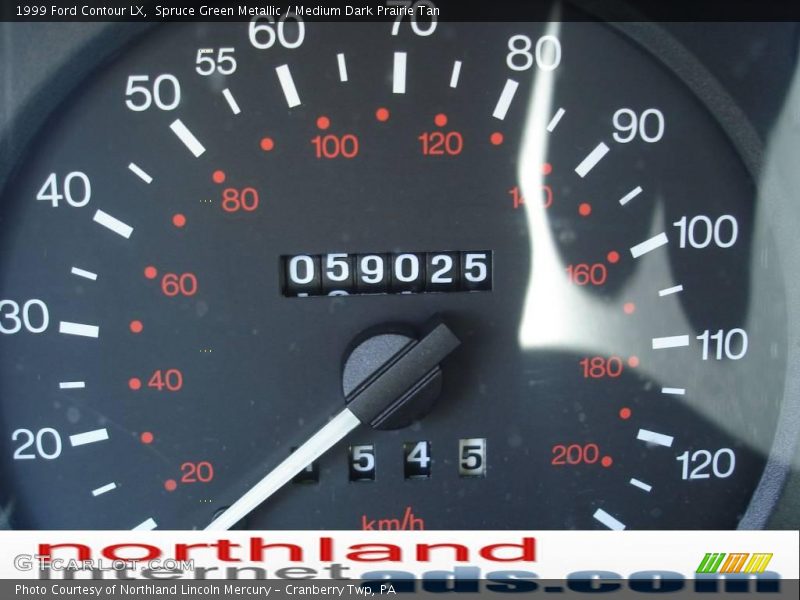 Spruce Green Metallic / Medium Dark Prairie Tan 1999 Ford Contour LX