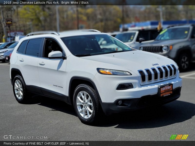 Bright White / Black 2018 Jeep Cherokee Latitude Plus 4x4