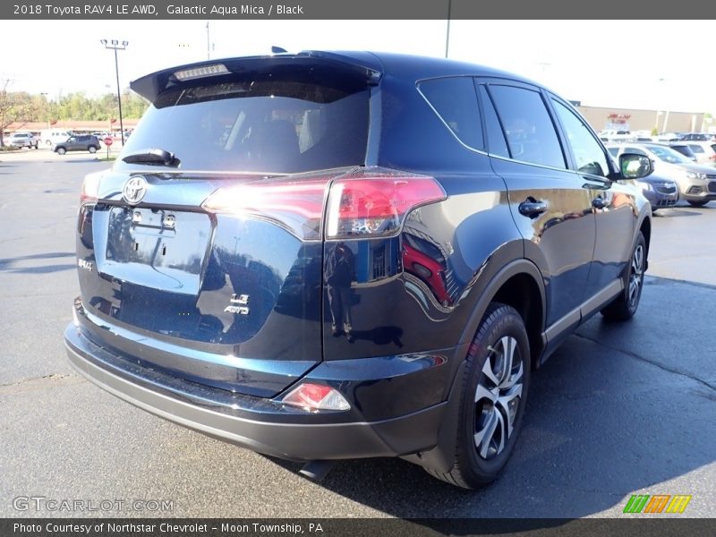 Galactic Aqua Mica / Black 2018 Toyota RAV4 LE AWD