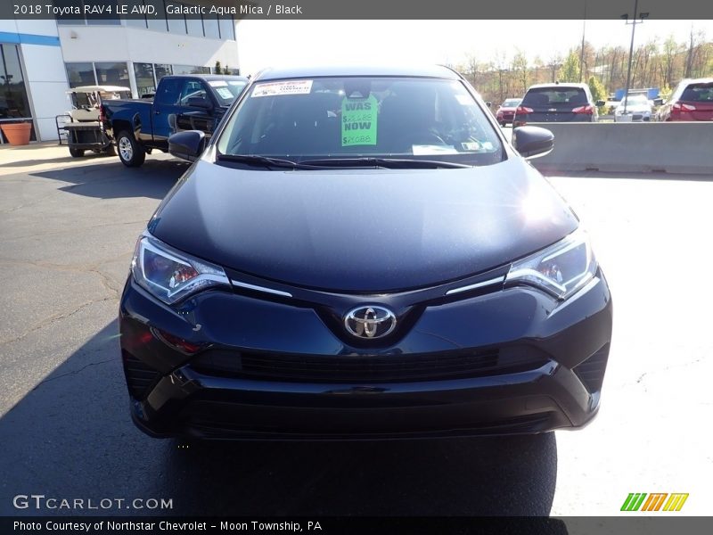 Galactic Aqua Mica / Black 2018 Toyota RAV4 LE AWD