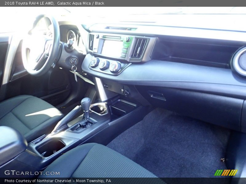 Galactic Aqua Mica / Black 2018 Toyota RAV4 LE AWD
