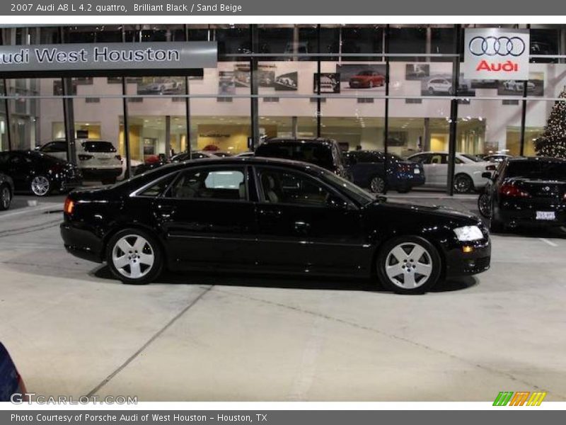 Brilliant Black / Sand Beige 2007 Audi A8 L 4.2 quattro