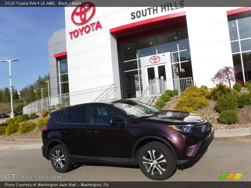 Black / Black 2018 Toyota RAV4 LE AWD