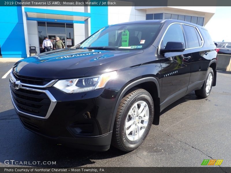 Mosaic Black Metallic / Jet Black 2019 Chevrolet Traverse LS AWD
