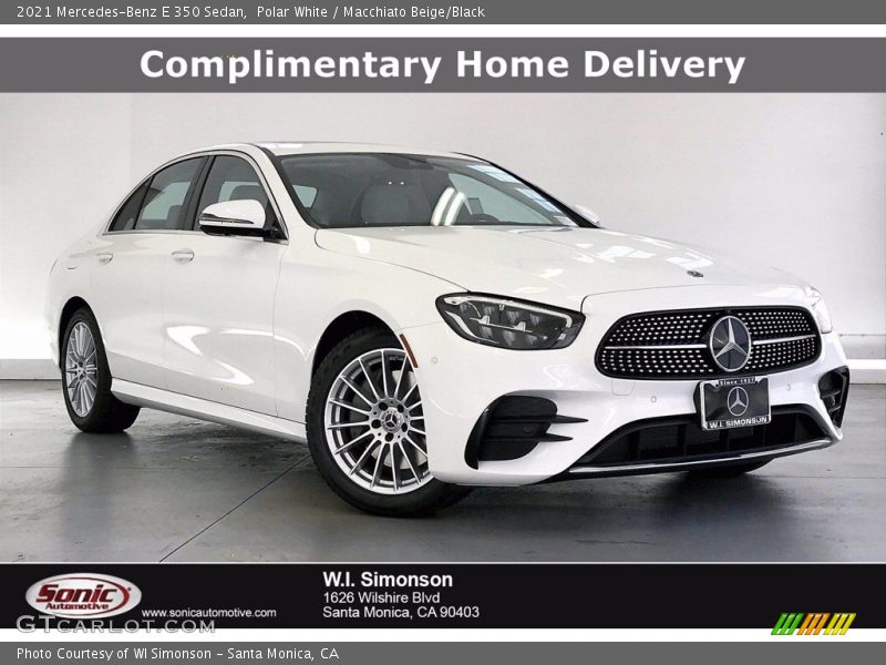Polar White / Macchiato Beige/Black 2021 Mercedes-Benz E 350 Sedan