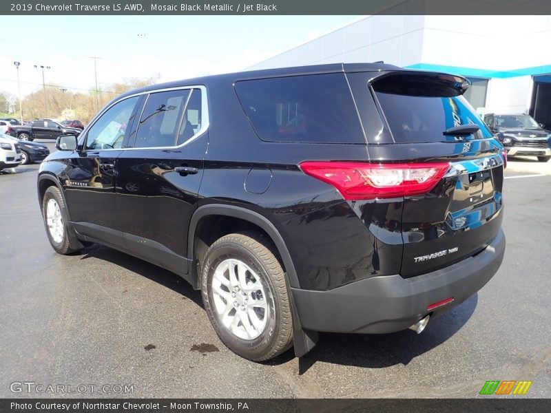 Mosaic Black Metallic / Jet Black 2019 Chevrolet Traverse LS AWD