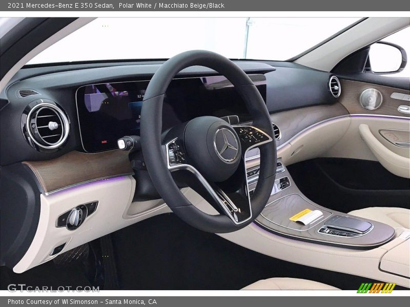 Polar White / Macchiato Beige/Black 2021 Mercedes-Benz E 350 Sedan