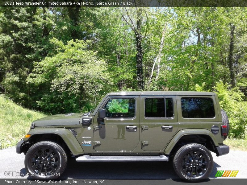 Sarge Green / Black 2021 Jeep Wrangler Unlimited Sahara 4xe Hybrid