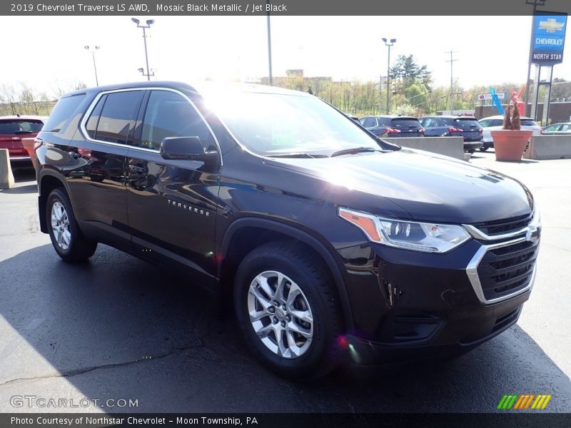 Mosaic Black Metallic / Jet Black 2019 Chevrolet Traverse LS AWD