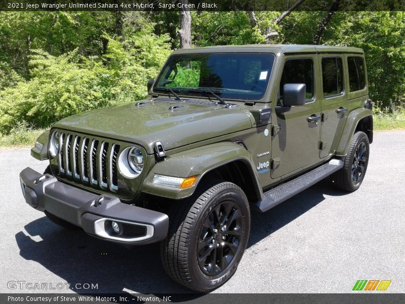 Sarge Green / Black 2021 Jeep Wrangler Unlimited Sahara 4xe Hybrid