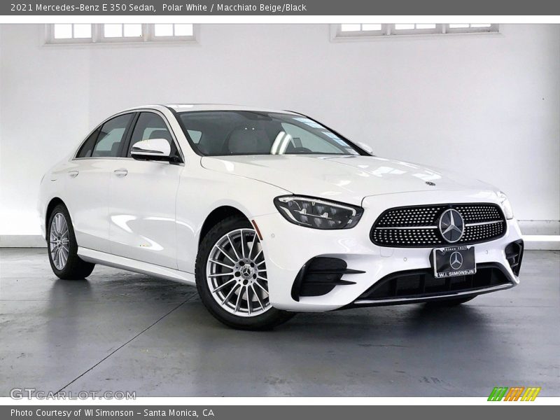Polar White / Macchiato Beige/Black 2021 Mercedes-Benz E 350 Sedan