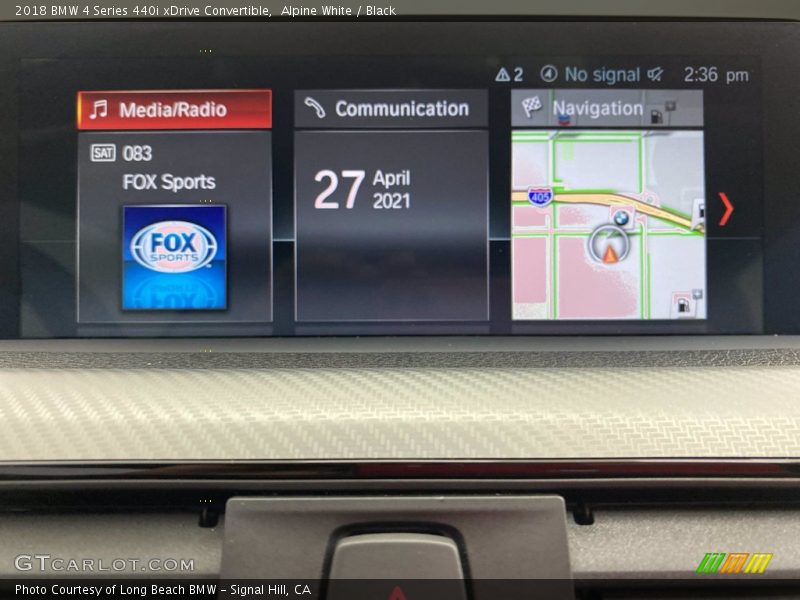 Alpine White / Black 2018 BMW 4 Series 440i xDrive Convertible