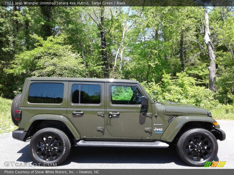Sarge Green / Black 2021 Jeep Wrangler Unlimited Sahara 4xe Hybrid