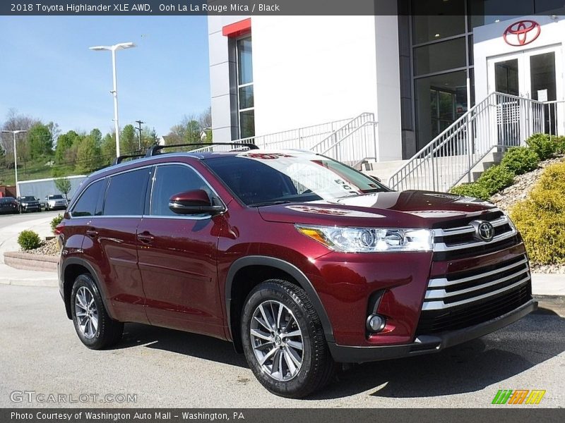 Ooh La La Rouge Mica / Black 2018 Toyota Highlander XLE AWD