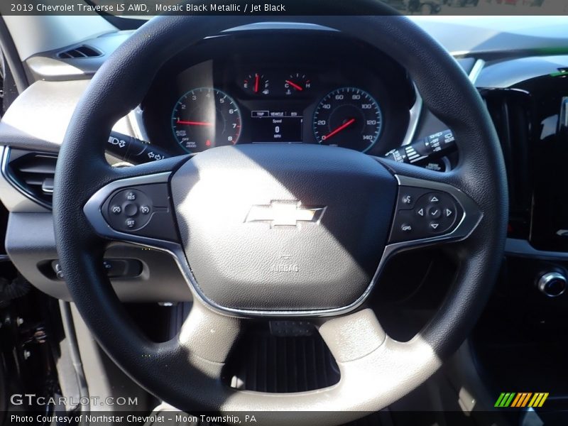Mosaic Black Metallic / Jet Black 2019 Chevrolet Traverse LS AWD