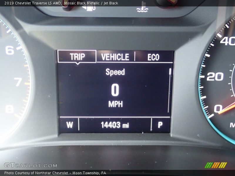 Mosaic Black Metallic / Jet Black 2019 Chevrolet Traverse LS AWD