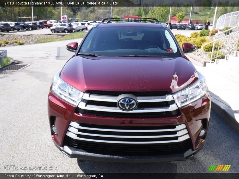 Ooh La La Rouge Mica / Black 2018 Toyota Highlander XLE AWD