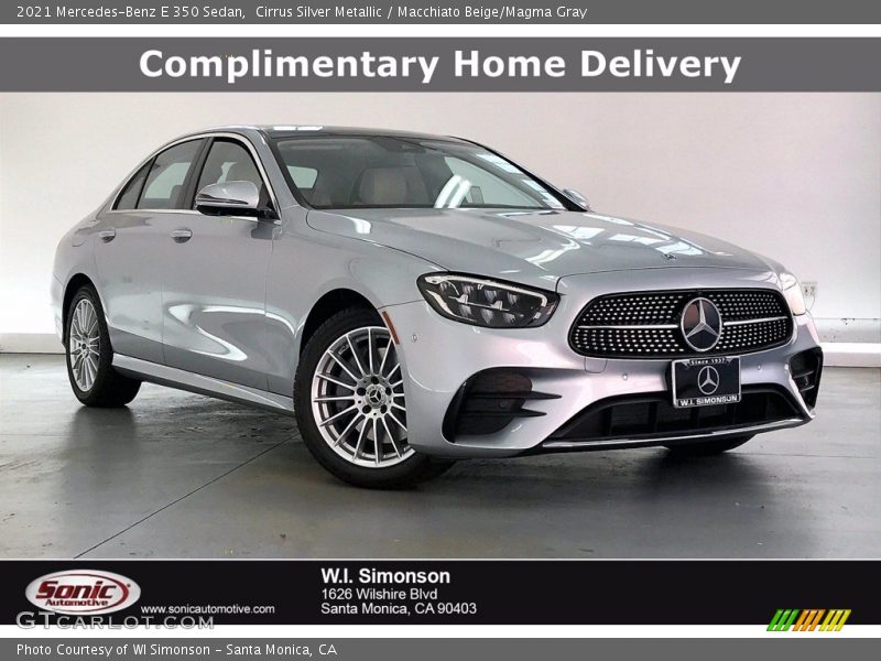 Cirrus Silver Metallic / Macchiato Beige/Magma Gray 2021 Mercedes-Benz E 350 Sedan